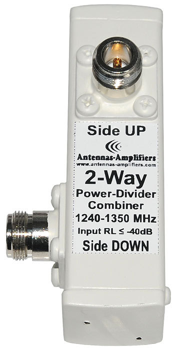 23cm 2-Port Coaxial Power Divider Splitter 1296 MHz 0.25wl, “N” connectors